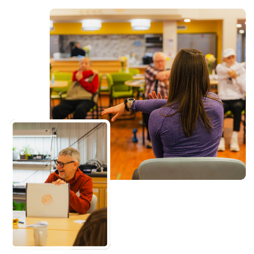Group of Seniors eating snacks